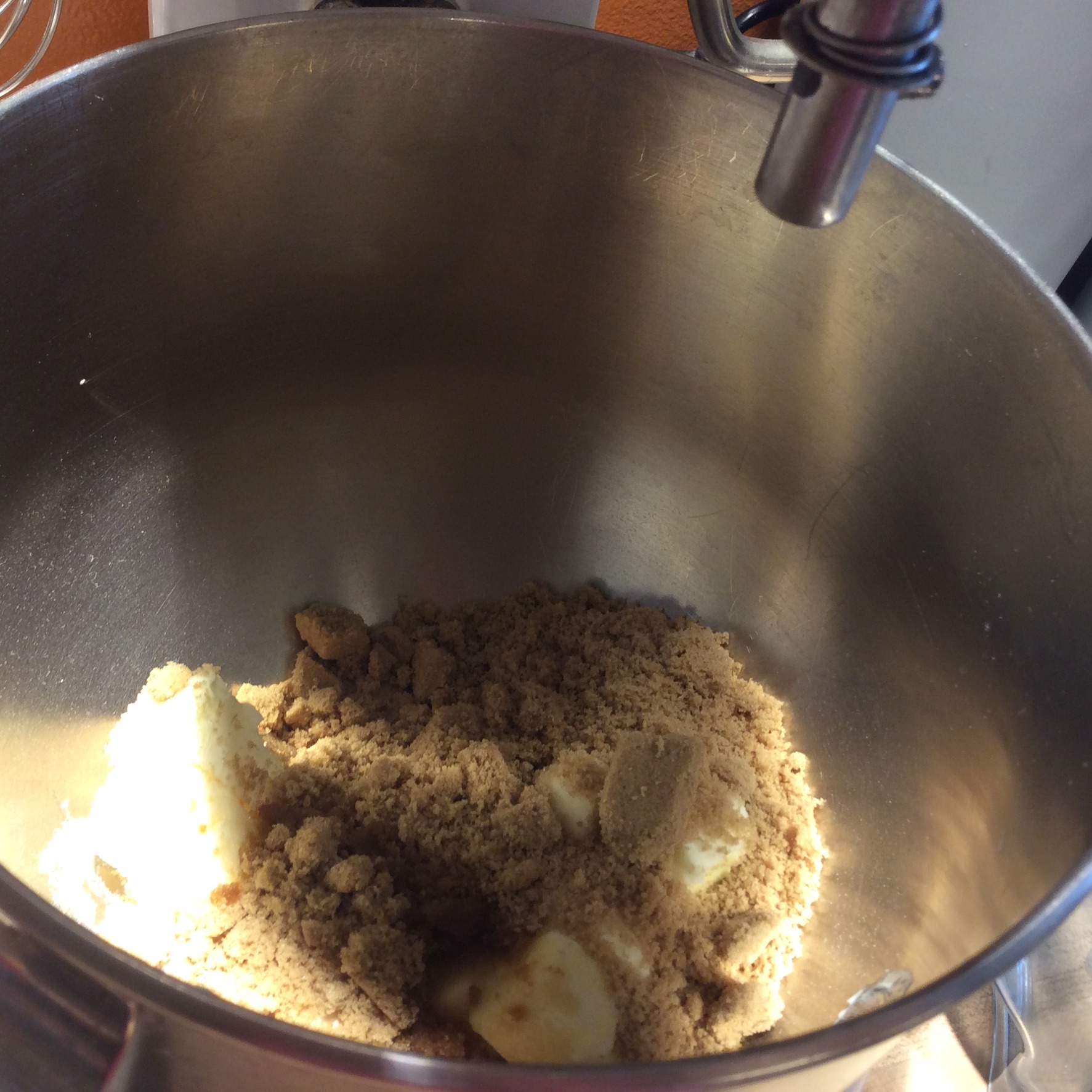 Butter, granulated sugar, brown sugar and vanilla