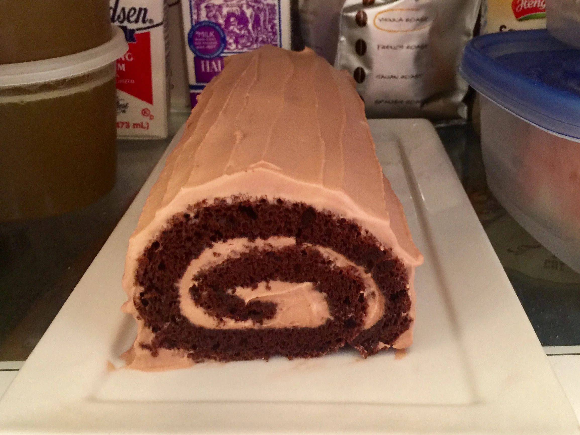 Not a glamour shot - but isn't a great thing to have a simple and delicious dessert ready and waiting?