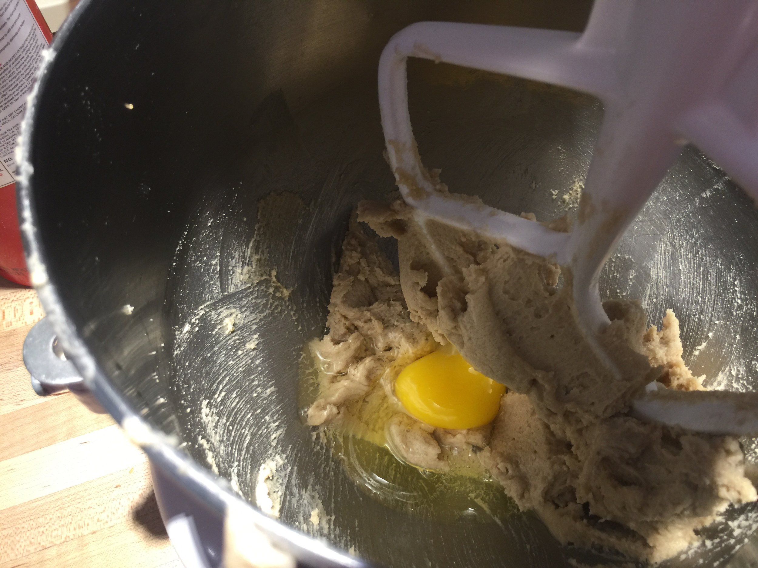Egg is added...