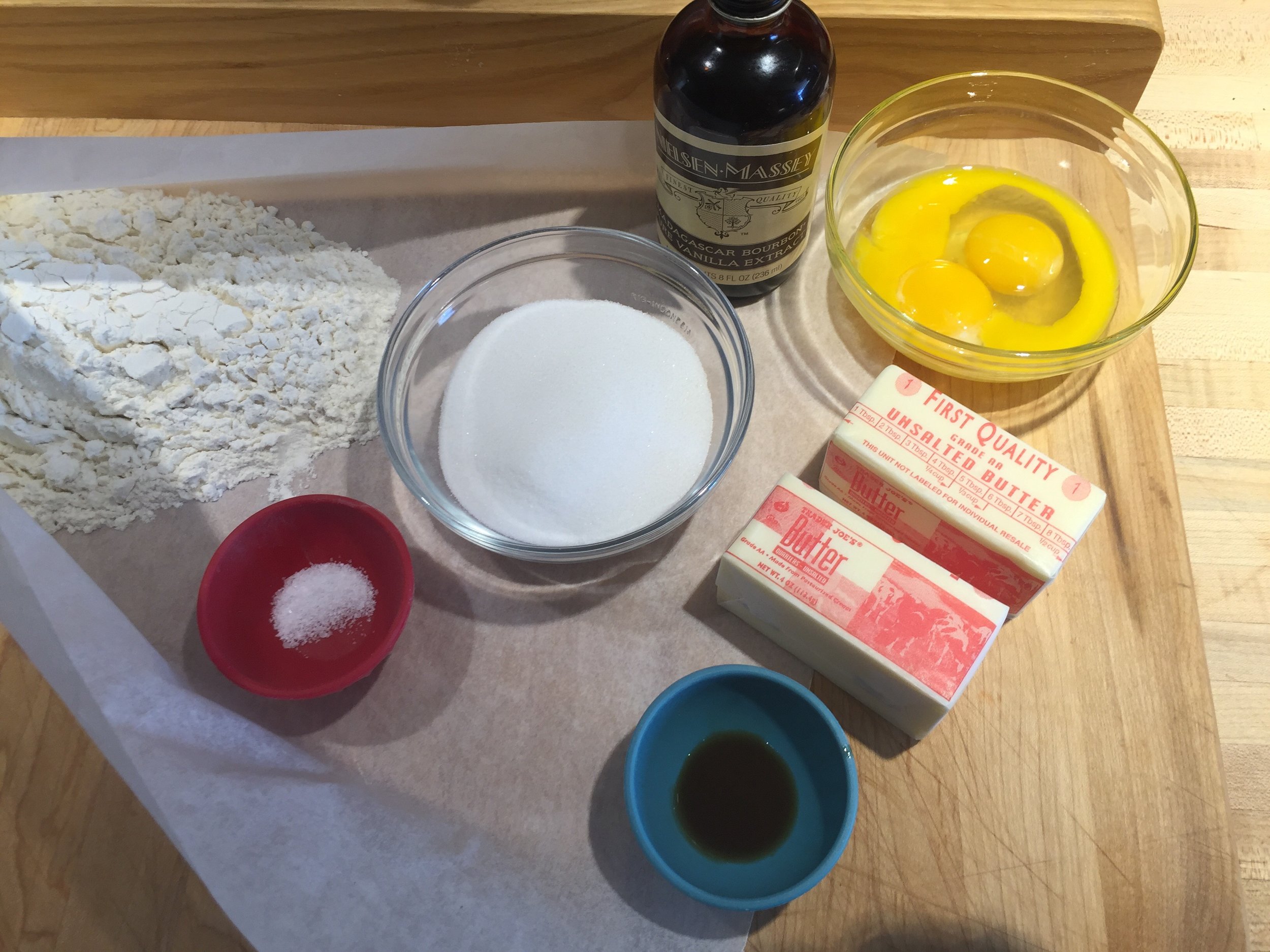 Cookie Base/Pate Sucree Mise en place