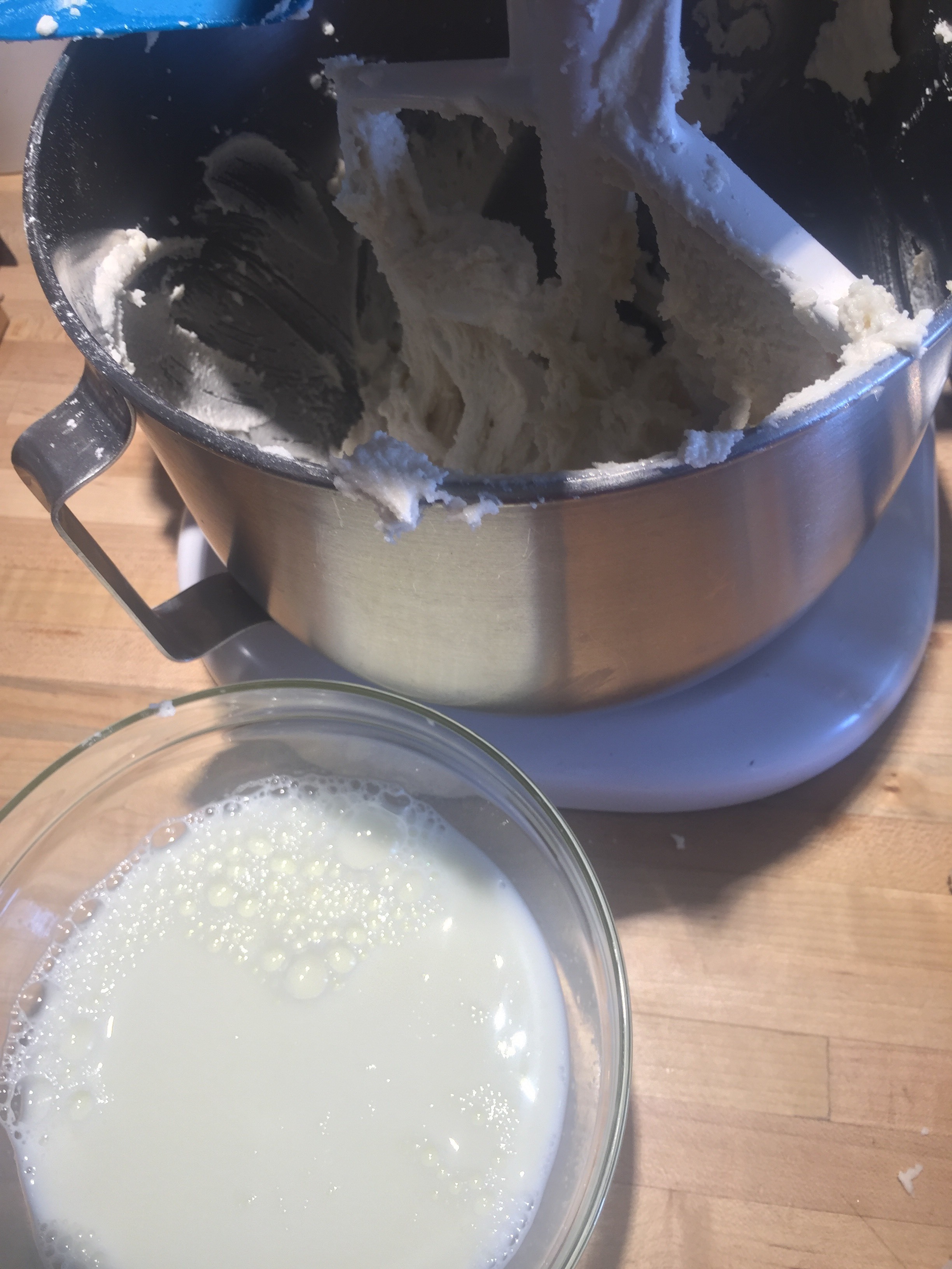 Batter mixed - ready for the wet ingredients to be added