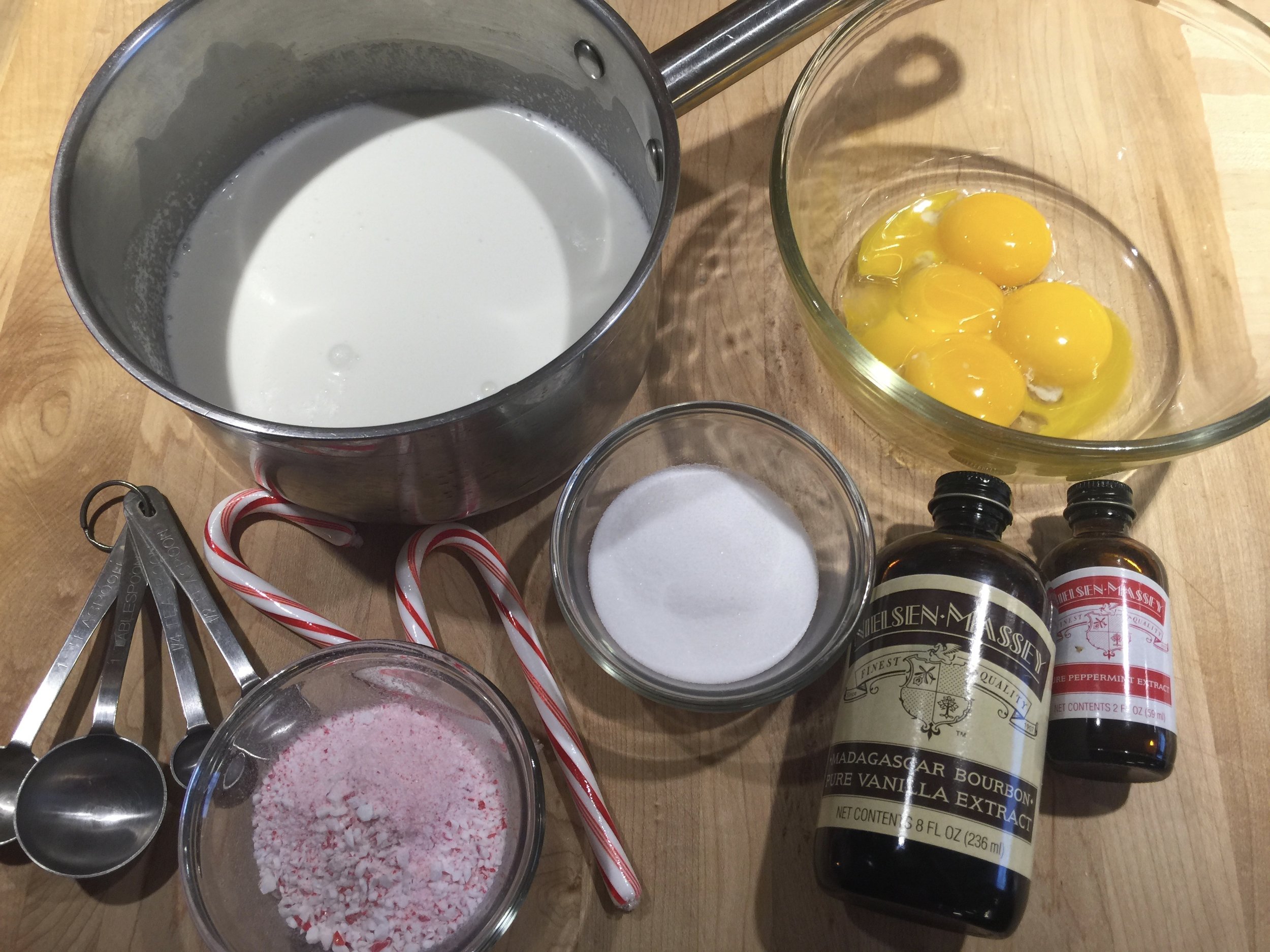 Peppermint Ice Cream Mise en Place