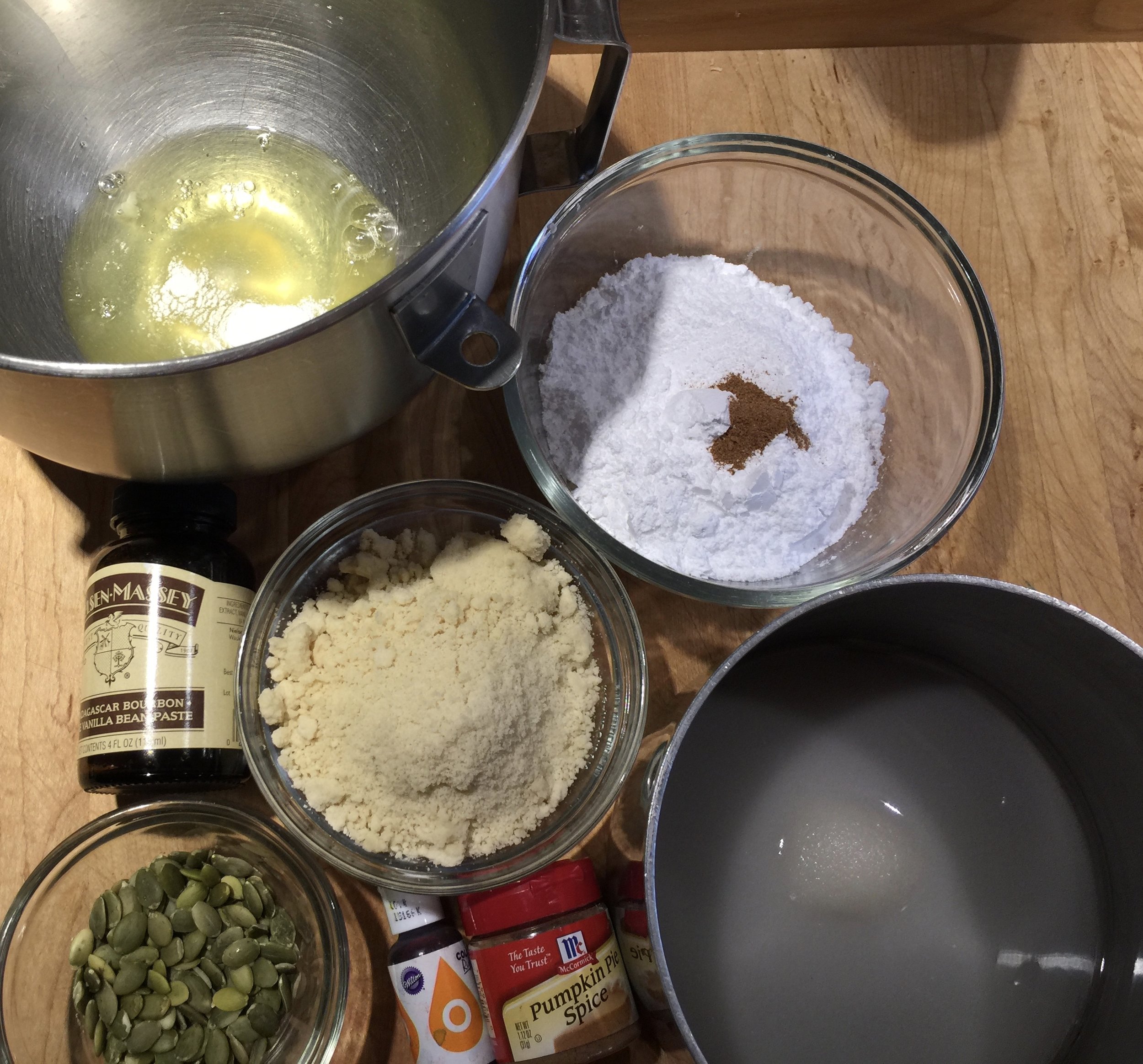Pumpkin Spice Macaron Mise en Place