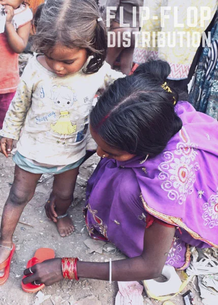 Hands 4 Zero Poverty H4ZP Flip Flop distribution