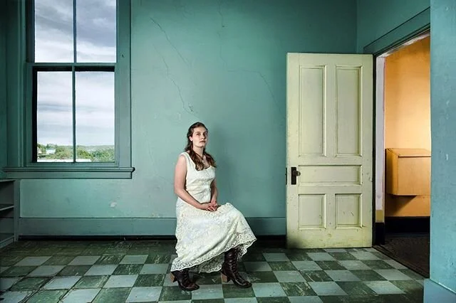 A Girl named Rose in the blue room. #mv #photodocumentary #marinehospital #marthasvineyard  #photoshoot #canon #speedlights #portrait #photography #mvmuseum #19thcenturygown #19thcenturyfashion