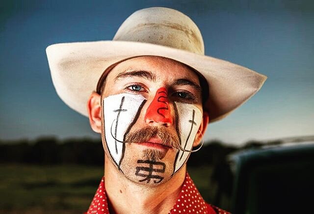 Rodeo clown, bullfighter, before the show at  Cowtown, NJ. #cowtownrodeo #rodeo #wpra #cowtown #rodeolife #cowgirl #cowboys #steerwrestling #tiedownroping #teamroping #barrelracing #horsebackriding #pickupmen #bullriding #saddlebronc #horserider #pho