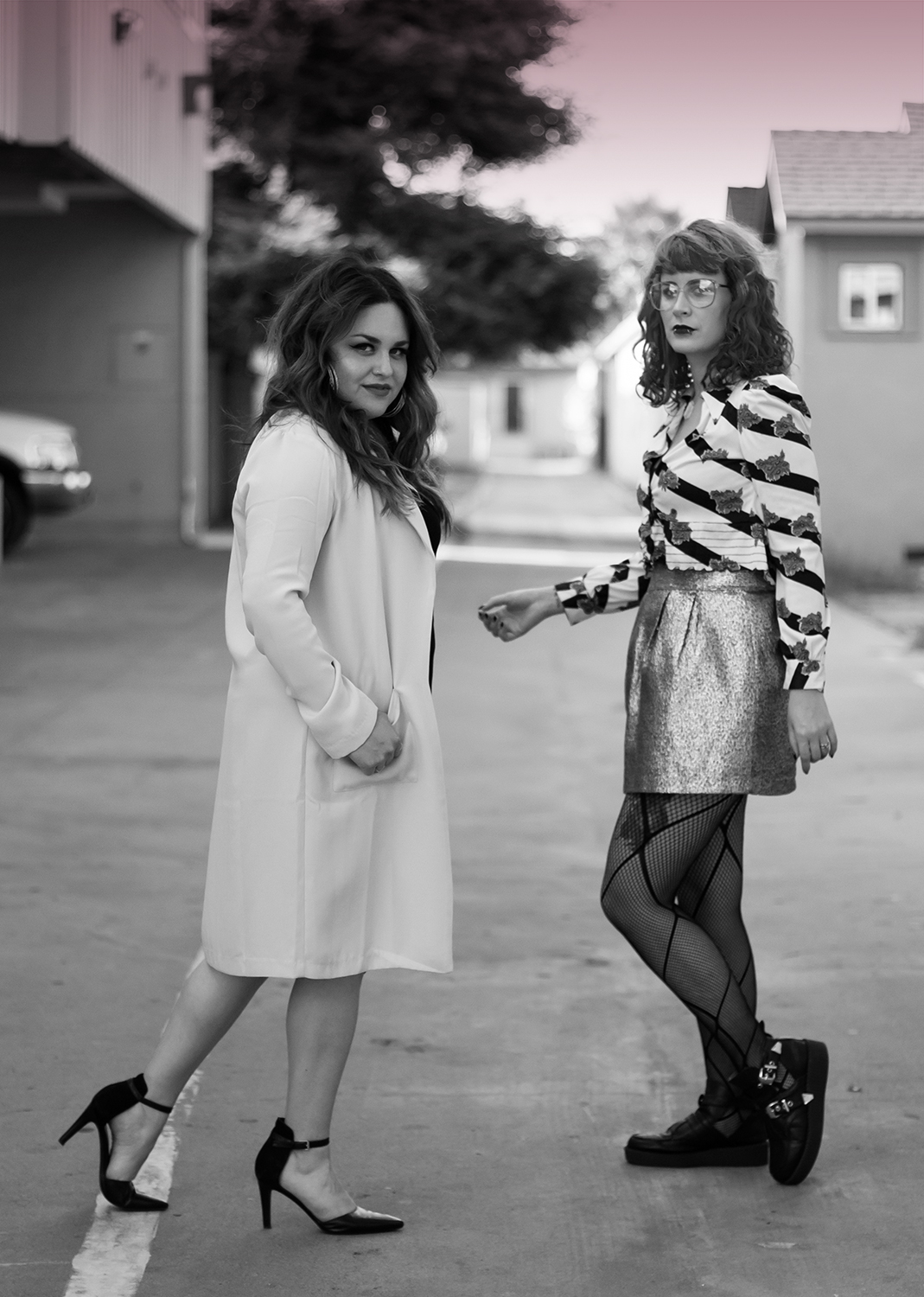 Priscila Soriano (left), Noelle Weatherwax (right)