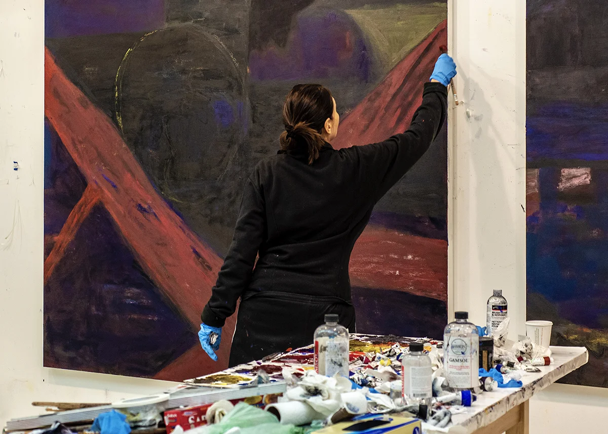 Iona Kleinhaut in her Brooklyn studio.