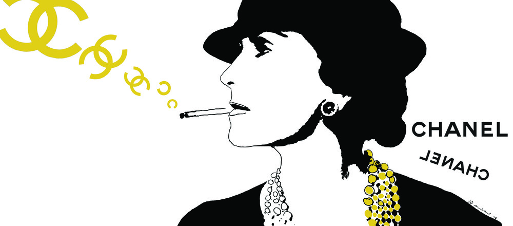 COCO CHANEL SMOKING C'S SCREENPRINT — michi broussard
