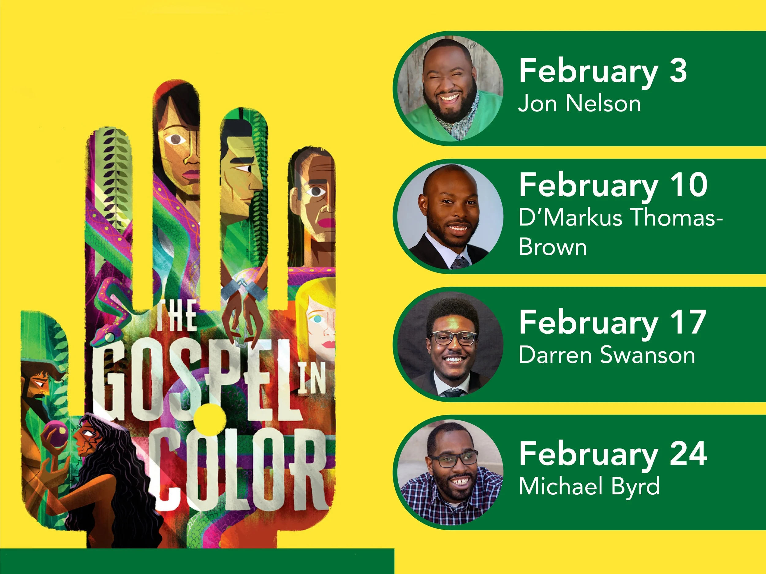 Our guest preachers and workshop teachers for The Gospel in Color