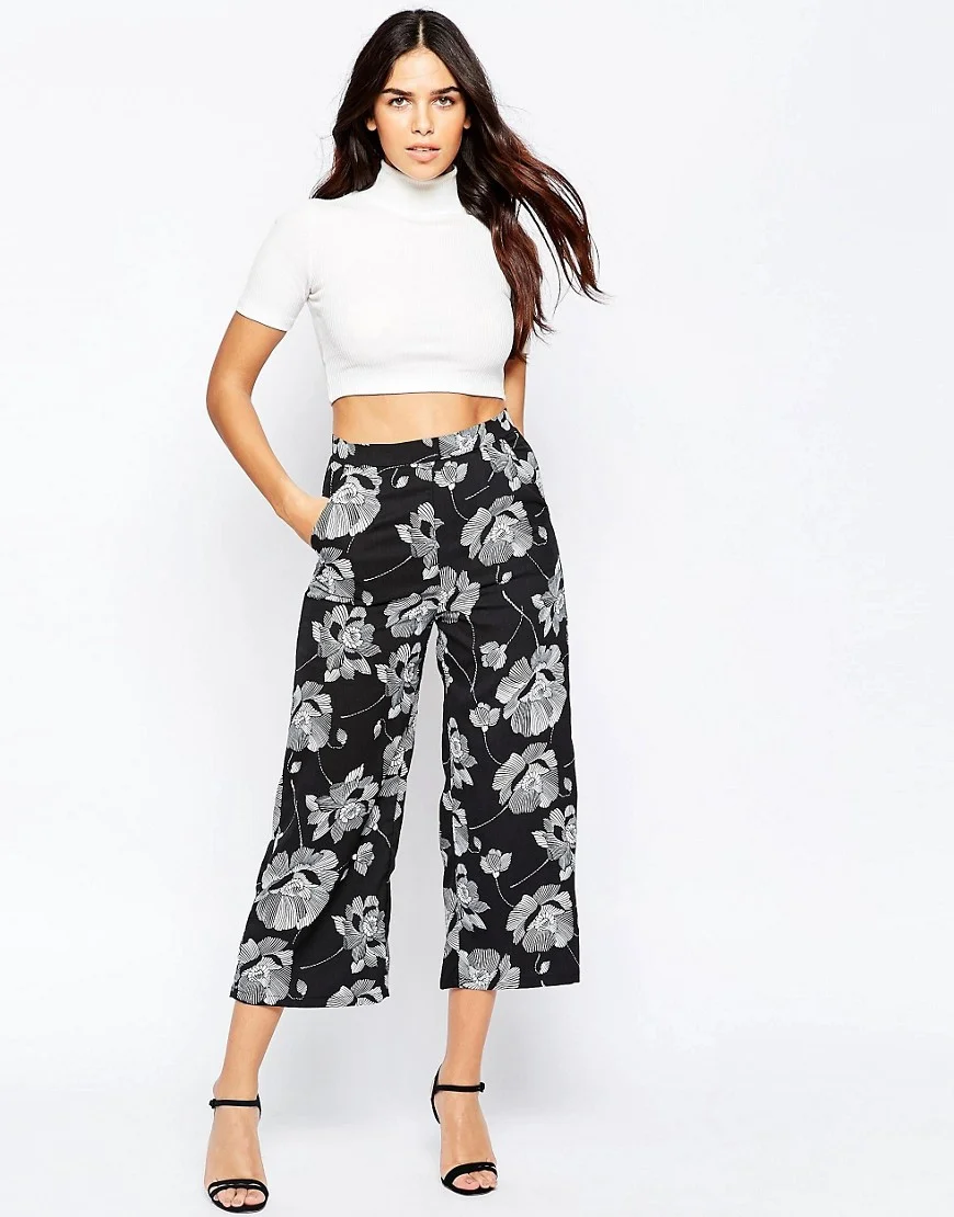 Asos' Glamorous Culottes in Large Scale Floral Print ($30)