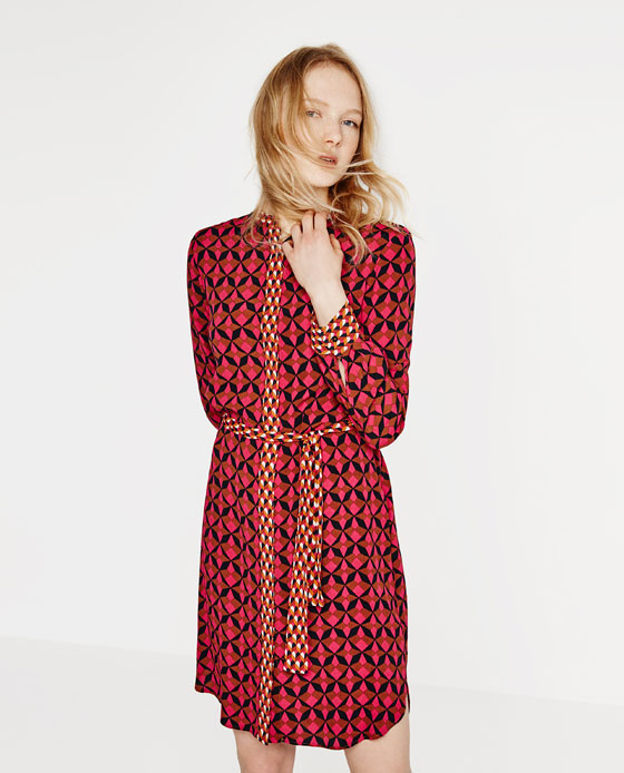 Zara's "Contrast Print Tunic" for $69.90
