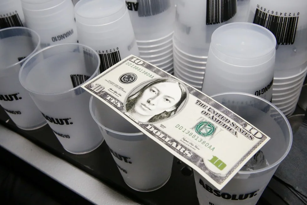An Alexander Wang $10 bill; image via