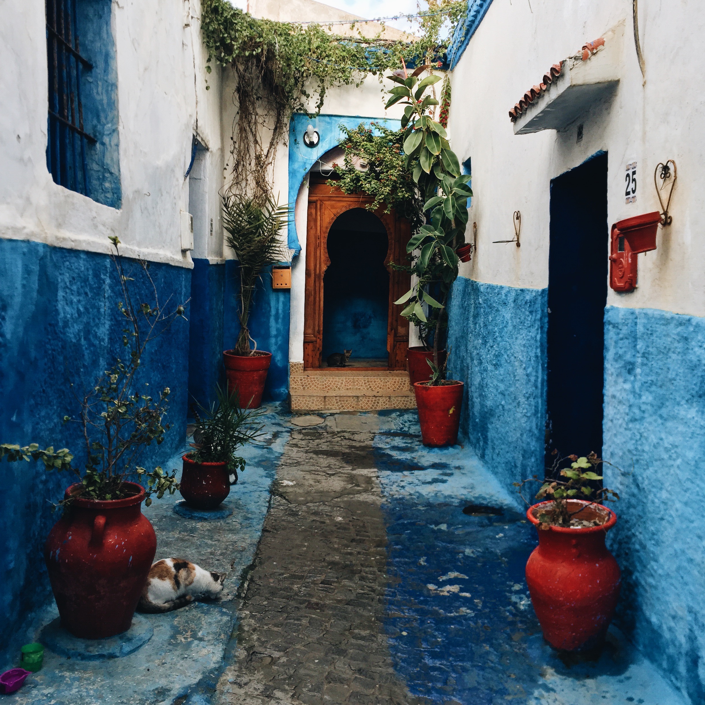 Quiet alleyway in the k asbah - or fortified old town - of Rabat, the current political capital.