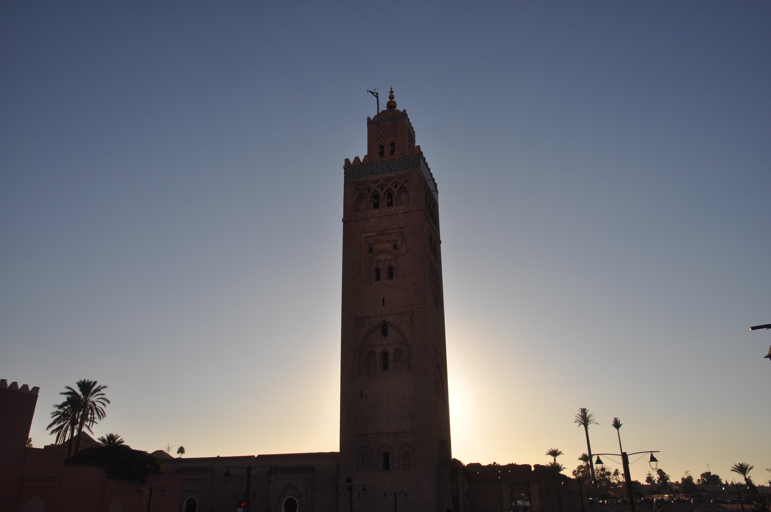 The Koutoubia Mosque, also known as the "Bookseller's Mosque" due to the booksellers in the nearby souk . It was rebuilt because it did not properly face Mecca.