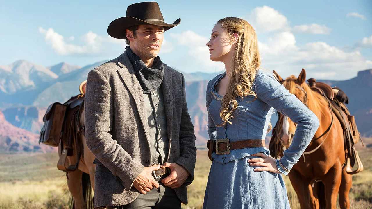 James Marsden and Evan Rachel Wood; image via