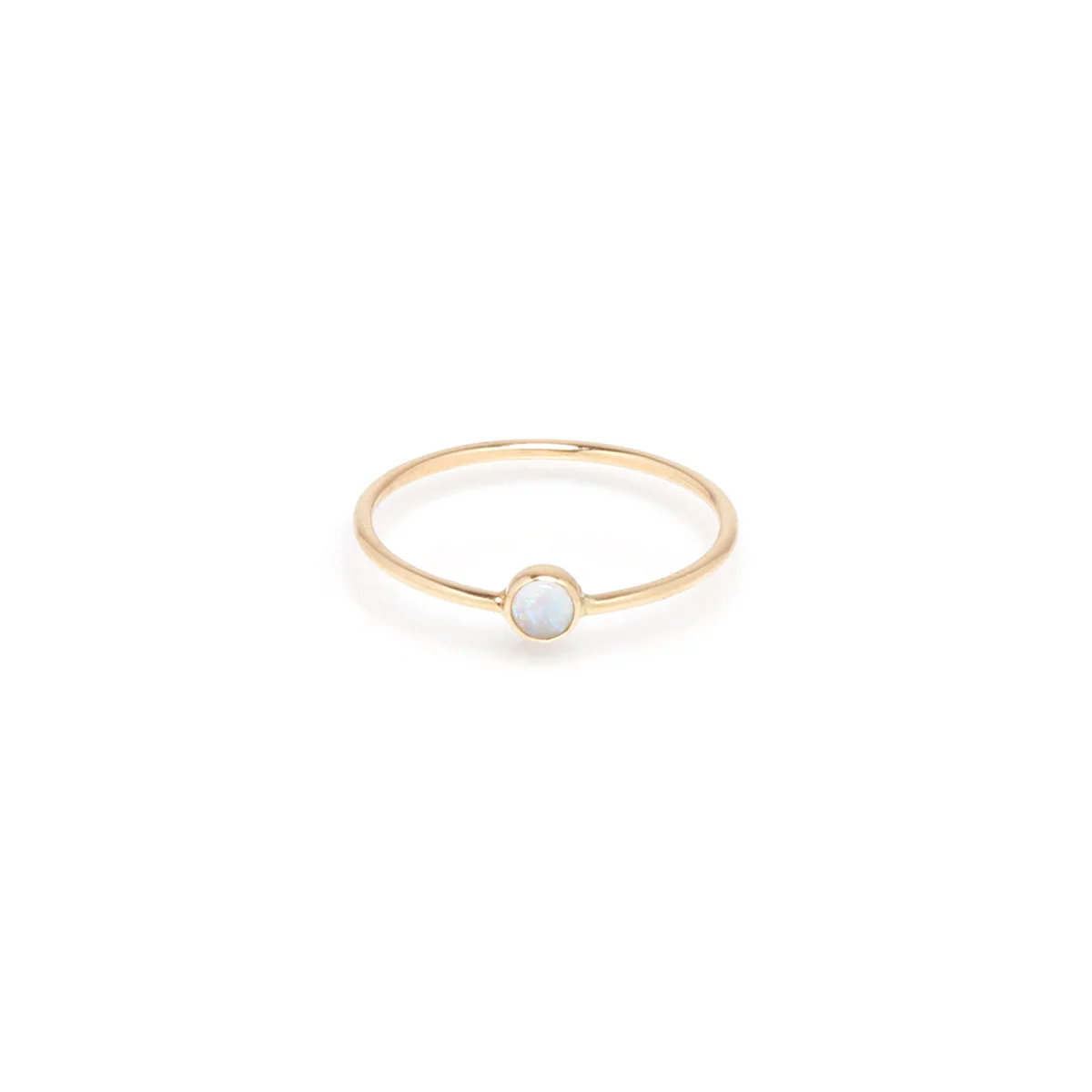 14K LARGE OPAL BEZEL RING