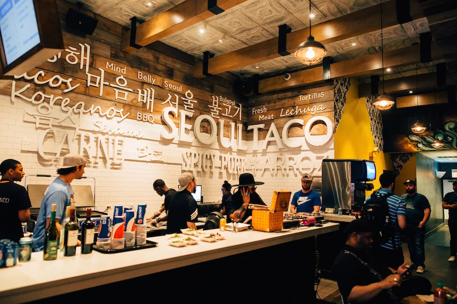The counter at Seoul Taco, image from SocialLife Chicago