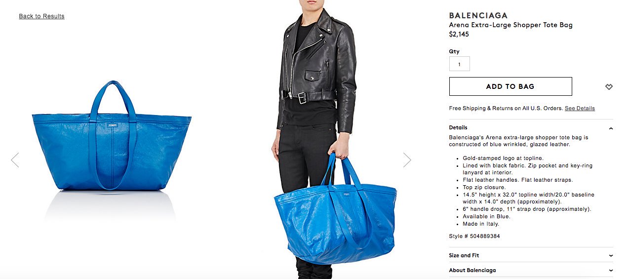 Overskyet tandlæge jord High Fashion or Swedish Nylon?: Balenciaga "IKEA" Bag — MODA
