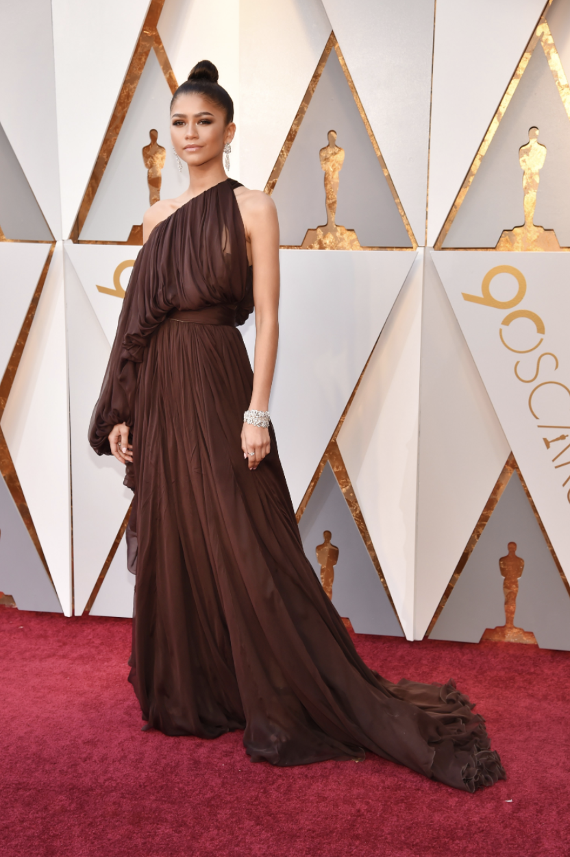 Zendaya in Giambattista Valli Haute Couture, BVLGARI jewelry and Brian Atwood shoes | Image Via
