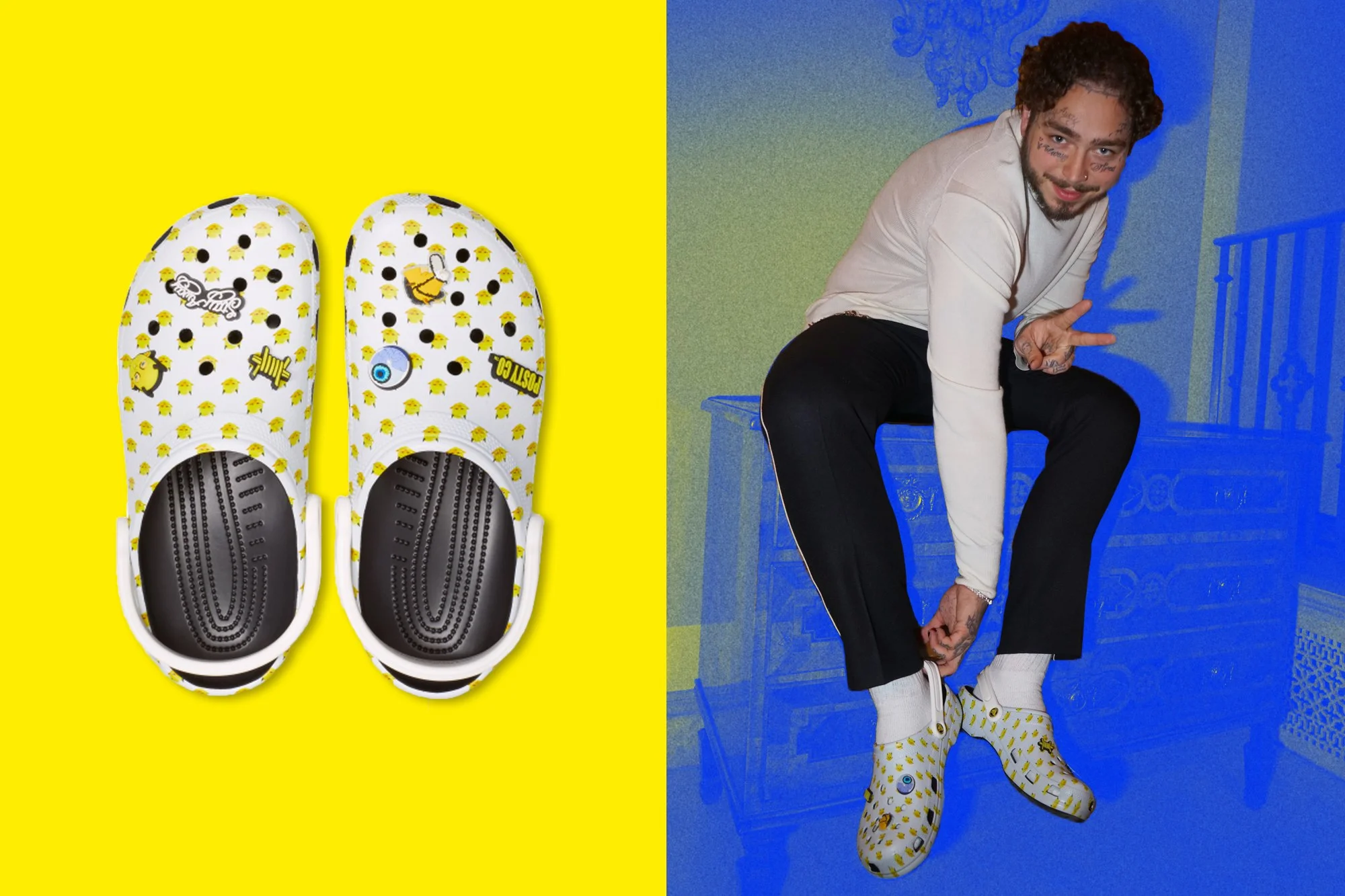 air force crocs post malone
