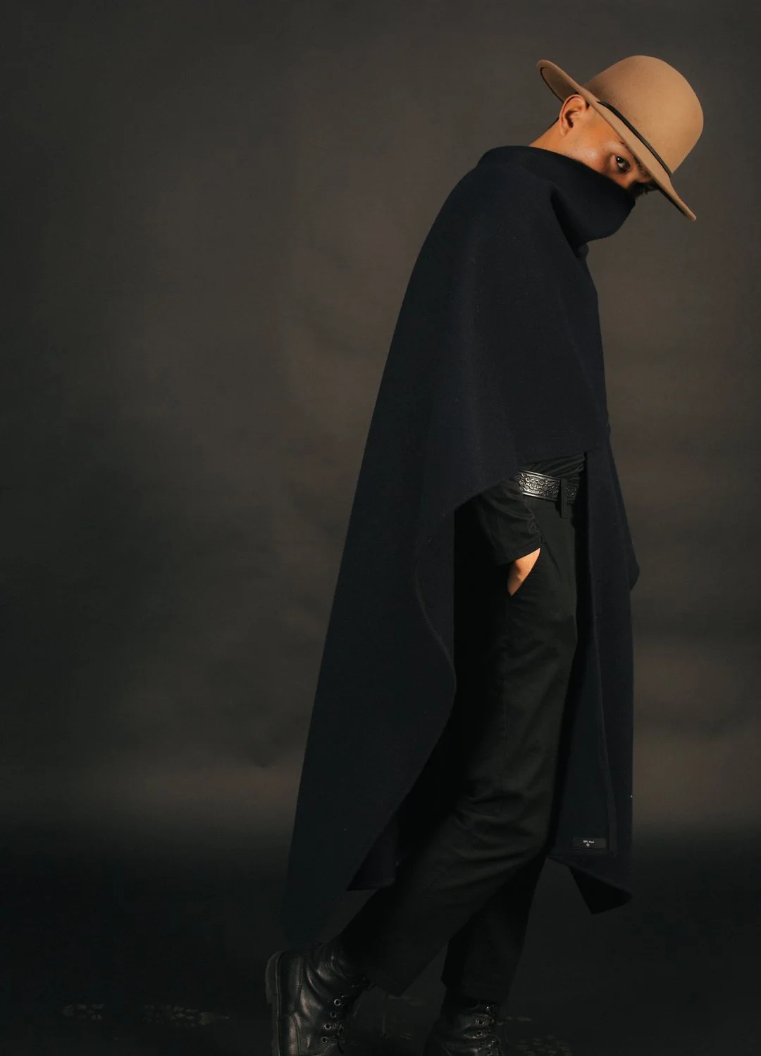 Mistohn featured vegan capes made of pinatex, a recycled pineapple fibre. Image via