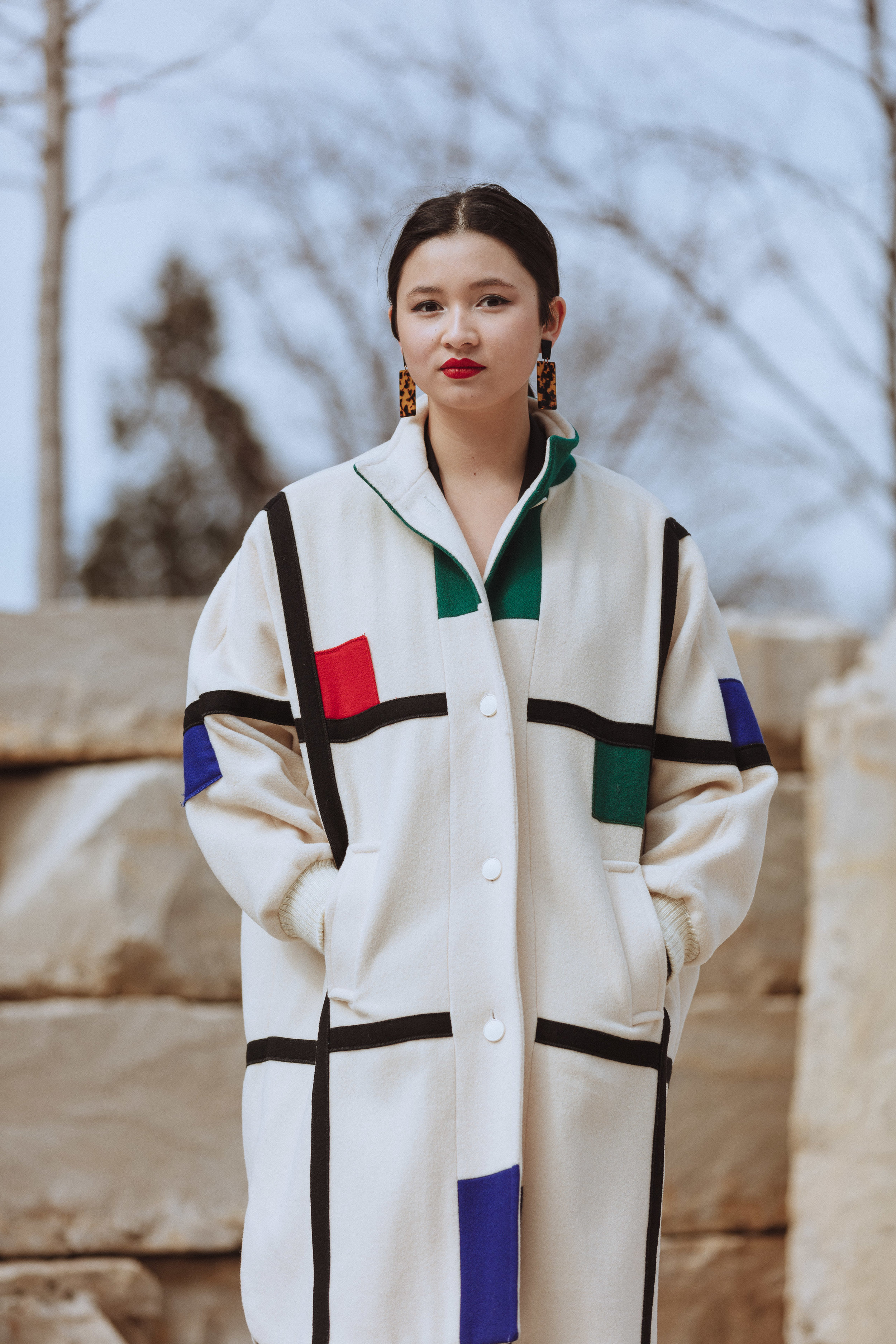 This jacket is probably the most cherished piece that I own. One of the things I love about it is how excited people get when they see me wearing it on campus because it resembles a Mondrian painting, a true testament to the kind of people at UChicago.