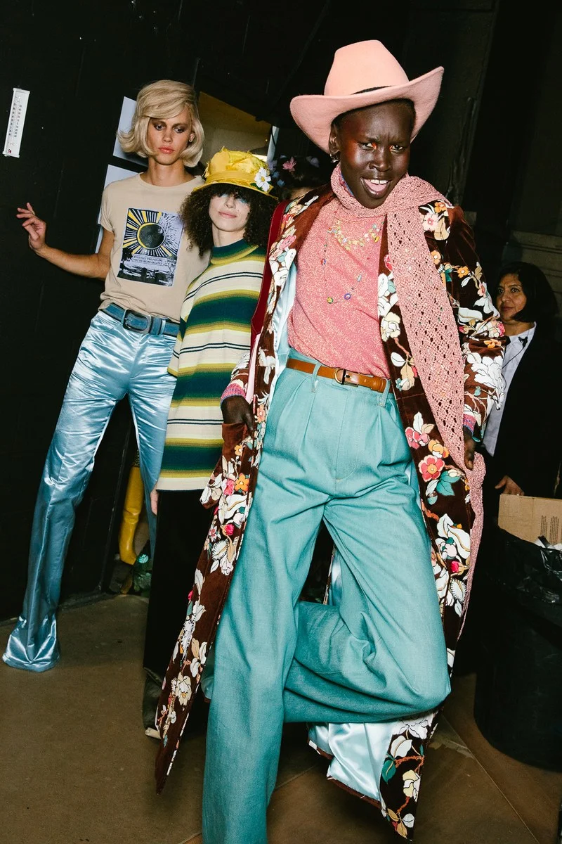 It’s all about bold prints and hats at Marc Jacobs, image via: