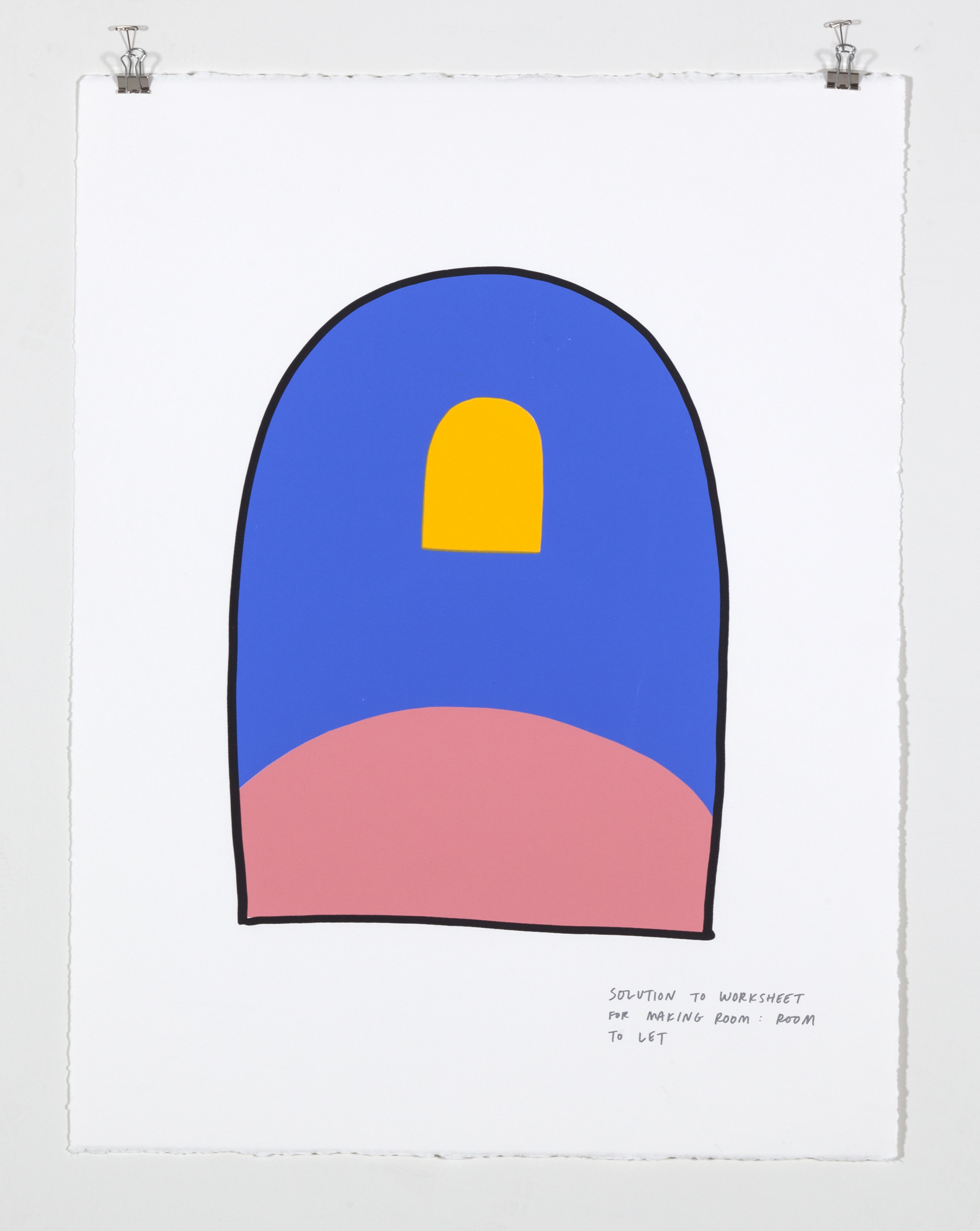    Solution to Worksheet for Making Room: Room to Let,  2018  Five color silkscreen print on paper 19 7/8 x 25 7/8 inches 
