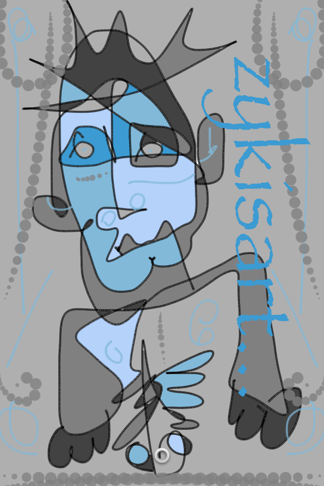 Autoportrait Gris Bleu