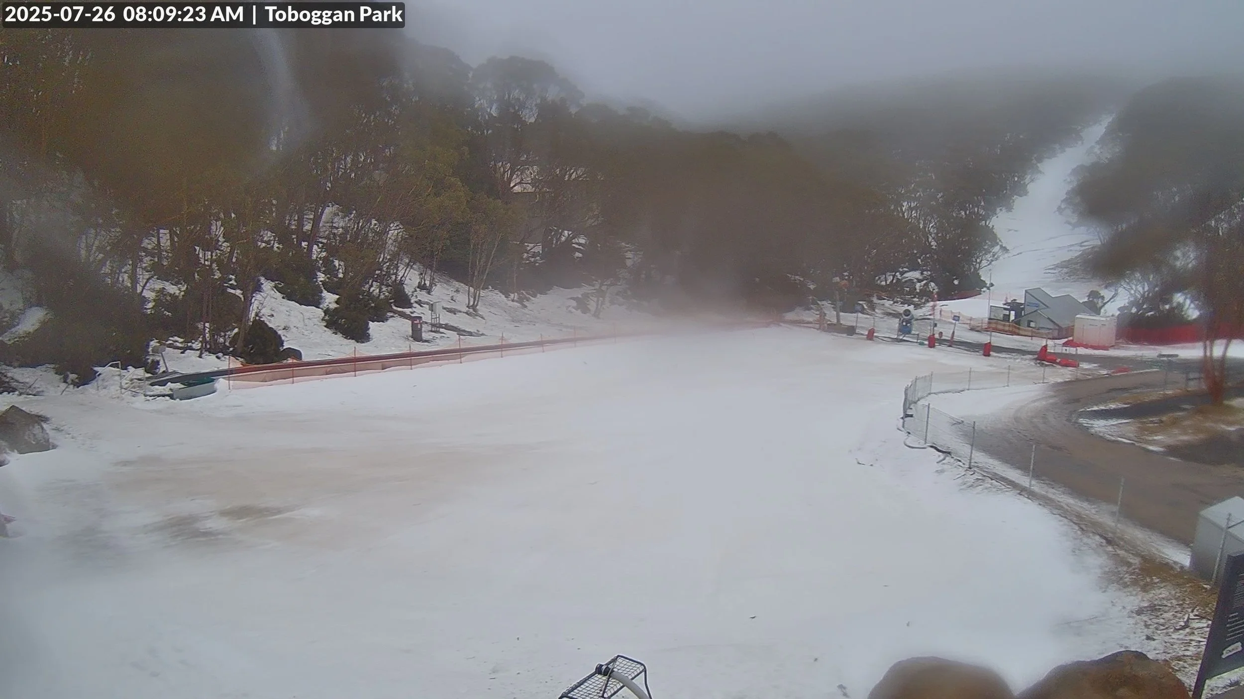 Baw Baw going strong. Saint G has no snow at car park