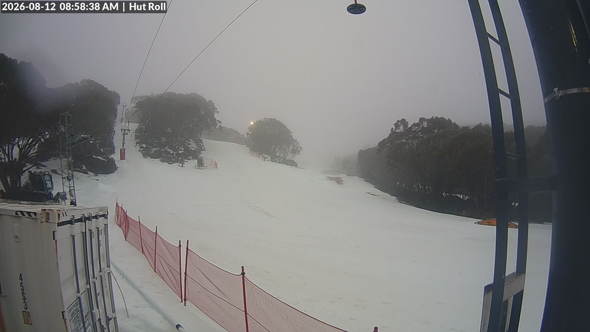 Snowing at time of report