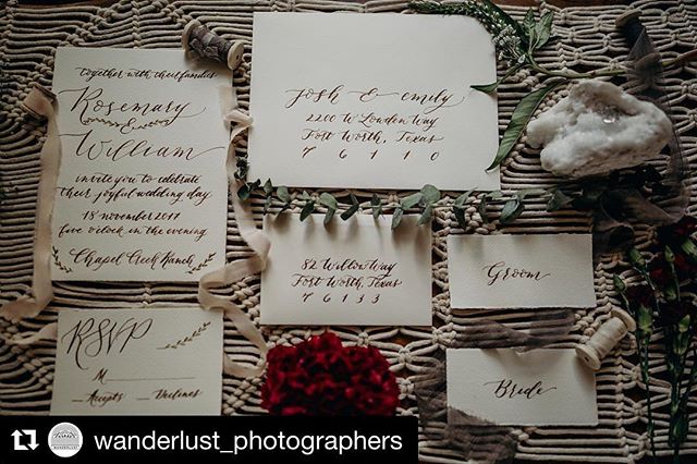 So glad to have been a part of this beautiful bohemian shoot put on by @wanderlust_photographers. All the 😍 for those macrame details!! **swoon** #styledshoot #lovelierwordscalligraphy
.
.
.
Tap for links to the other vendors included in this shoot!
