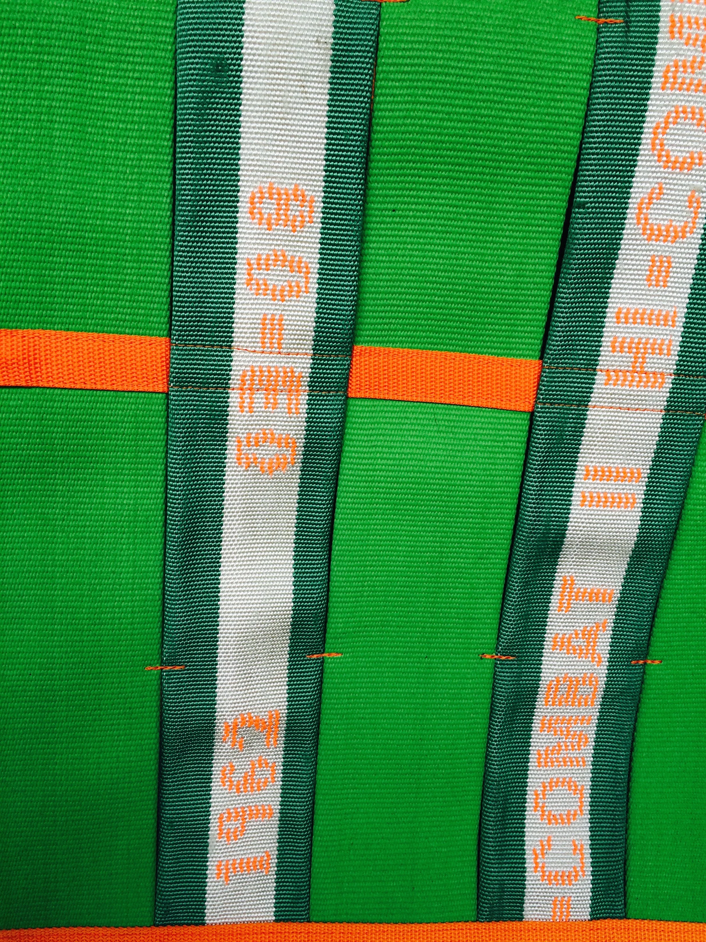 firehose fabric repurposed. i saw this at a fancy store.