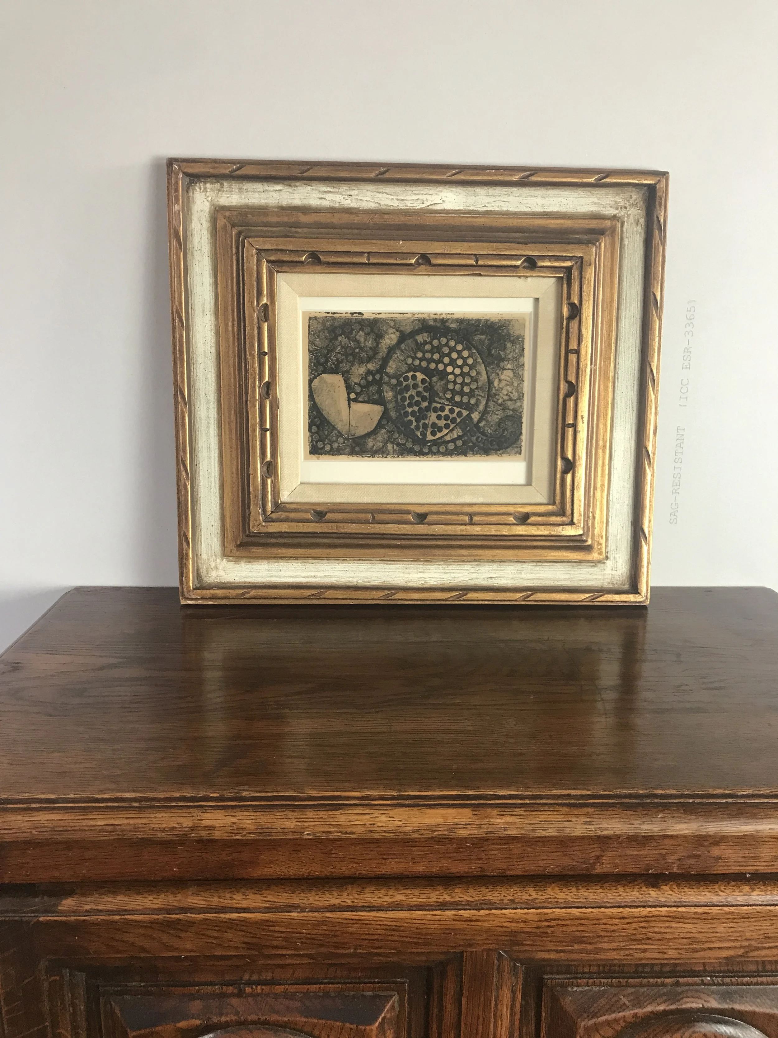 Embossed Paper Brutalist Print