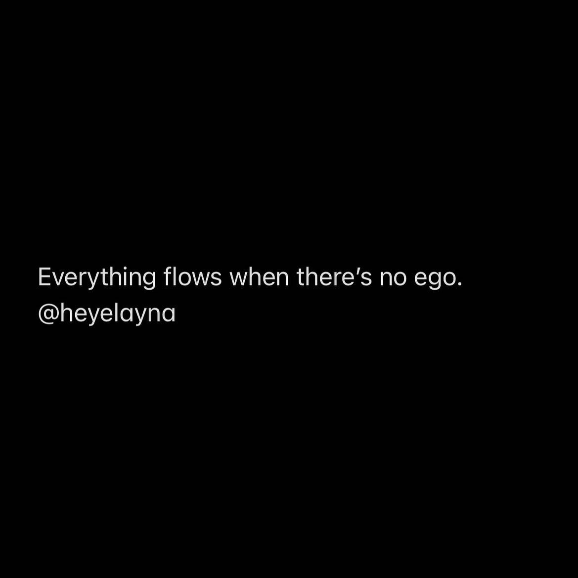 The less I&rsquo;ve let my ego run the show, the more enjoyment I&rsquo;ve had. 
.
.
.
Let it go boo.