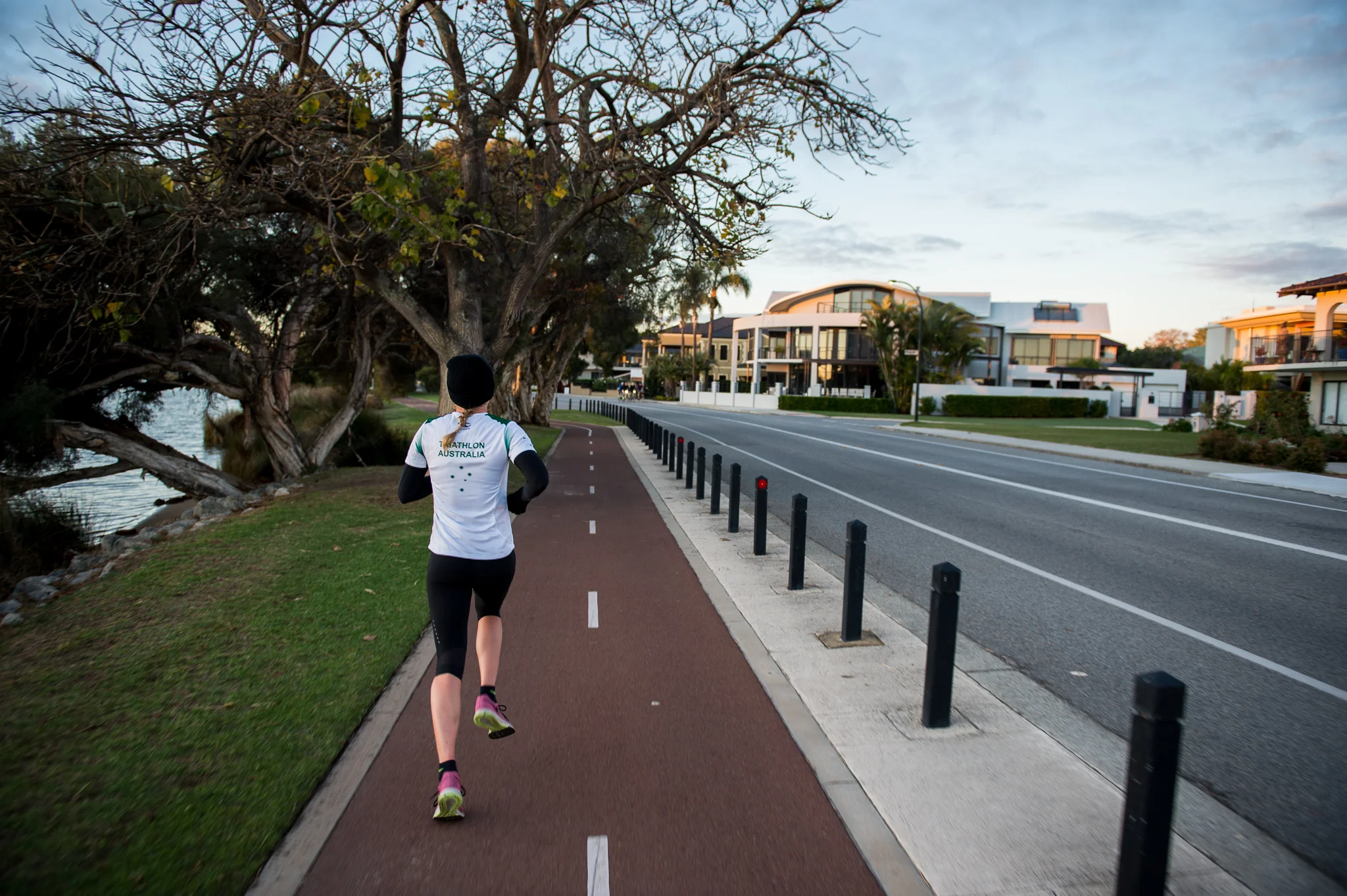 Training at home on a chilly Perth morning