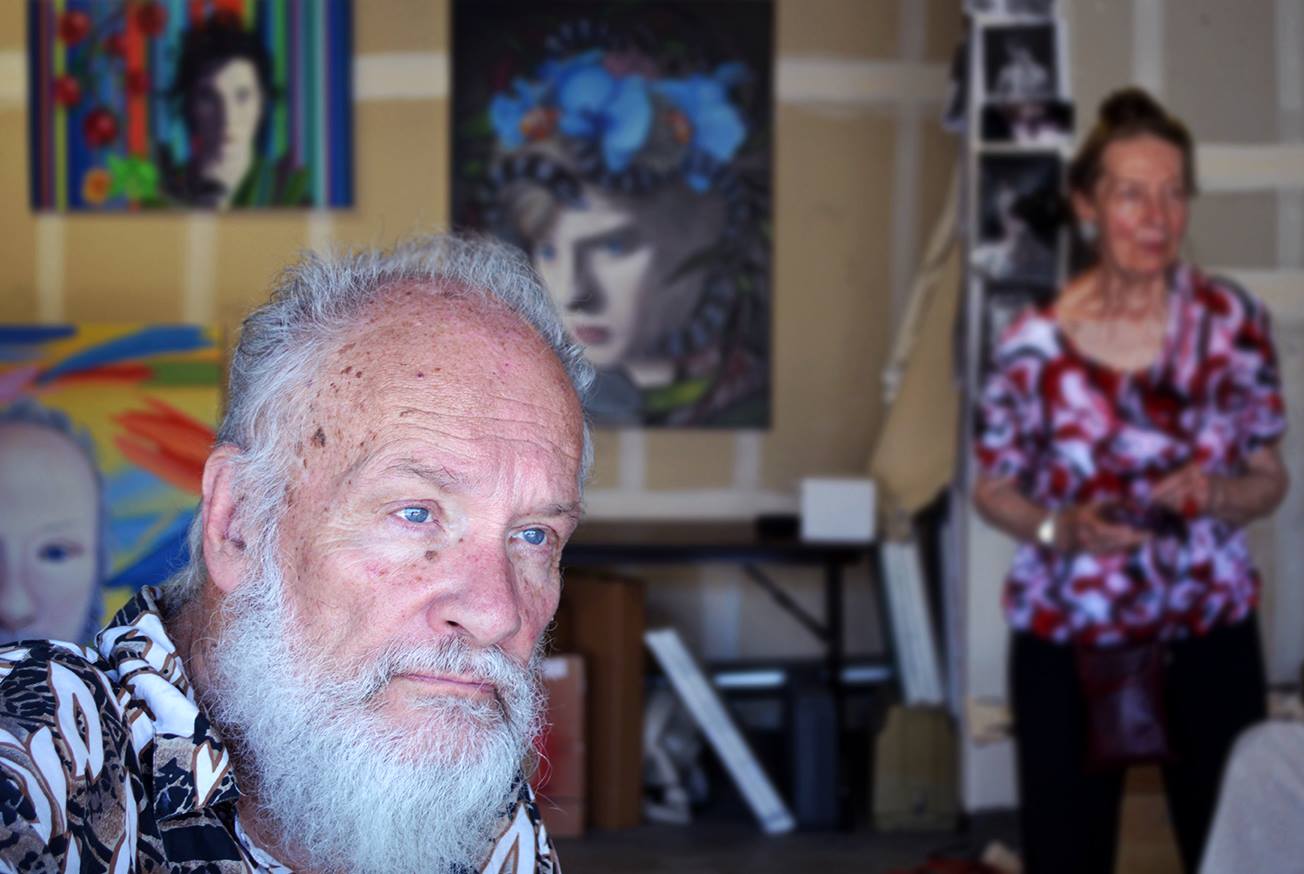 Ryan Martin's studio, with film artist Mike Kuchar