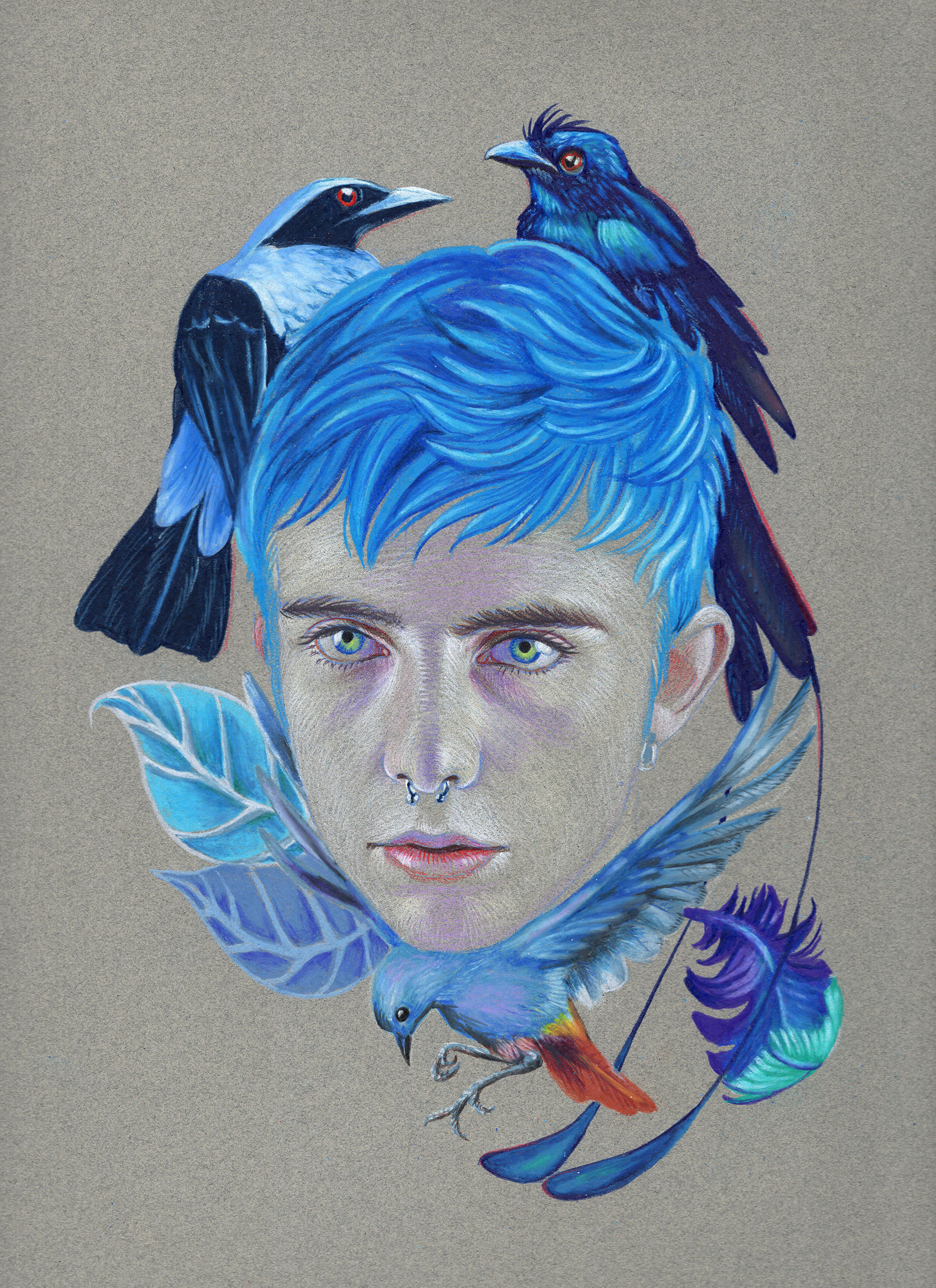 *Blue Like Him (Color Pencil on paper, 12 x 9 in., 2019).jpg