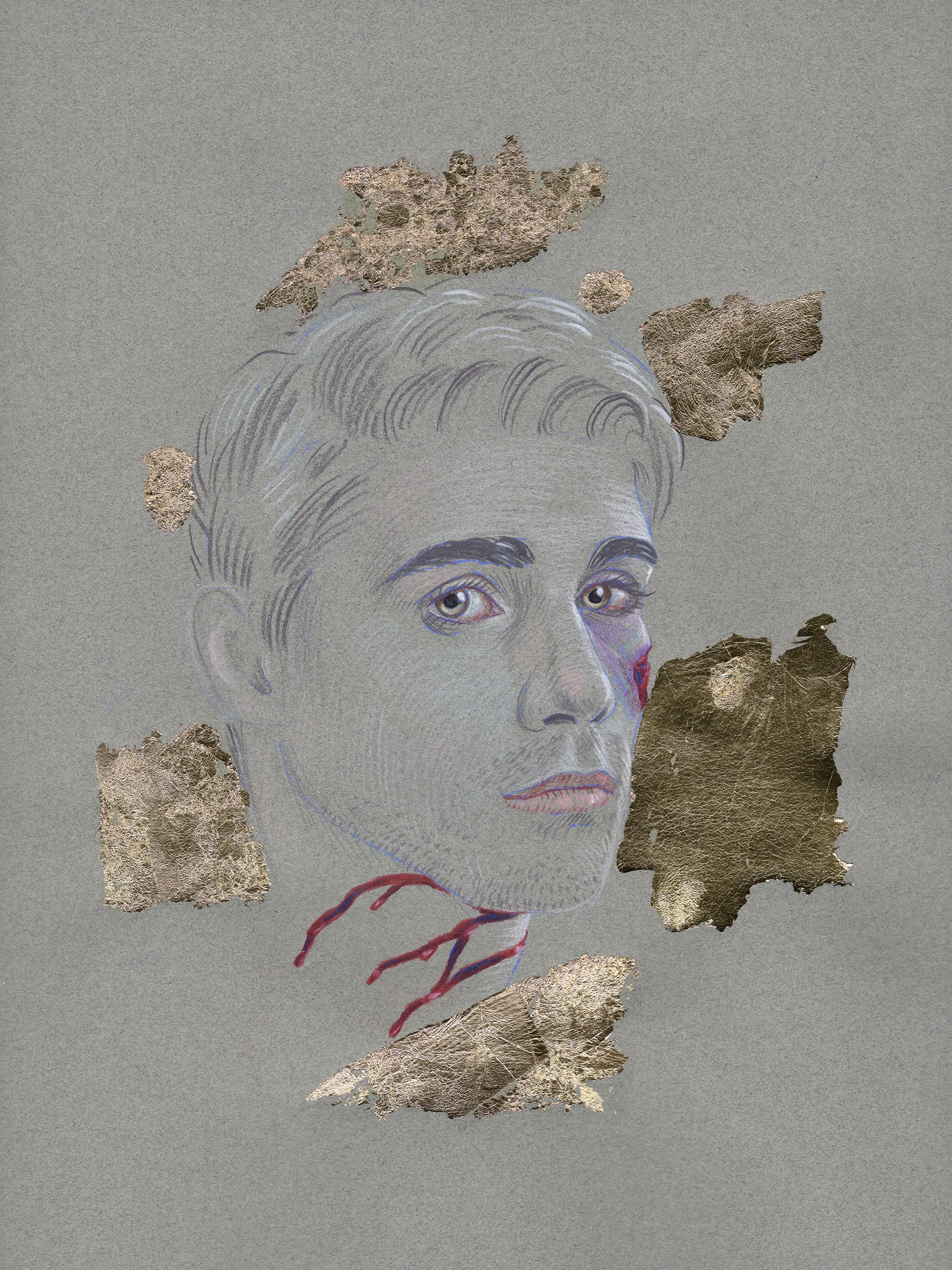 *Feeling Alright (12 x 9 in, colored pencil & gold leaf on paper, 2019) copy.jpg