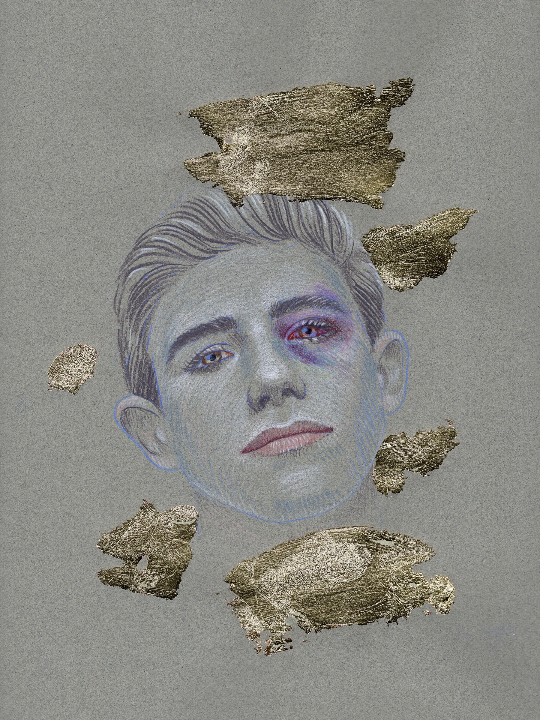 *Hurt So Bad (12 x 9 in, colored pencil & gold leaf on paper, 2019) copy.jpg