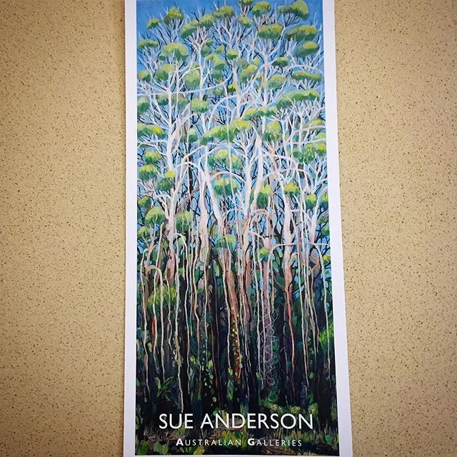 This arrived today. An invitation to opening night of Sue’s latest exhibition—Path to Trees. Aren’t these just compelling works? I love Sue’s vision, colour and skill. And it’s always fun catching up w my old art schoolies. But this year, it’s in Sydney! Aaahhhh, lemme know if any of you are planning to head up there. Barb might. I might. .... all a bit late notice though. And that bushfire haze is a worry .... @meagain2628 @jennymccarthy1 @patskoufis @sueandersonartist @markselkrig