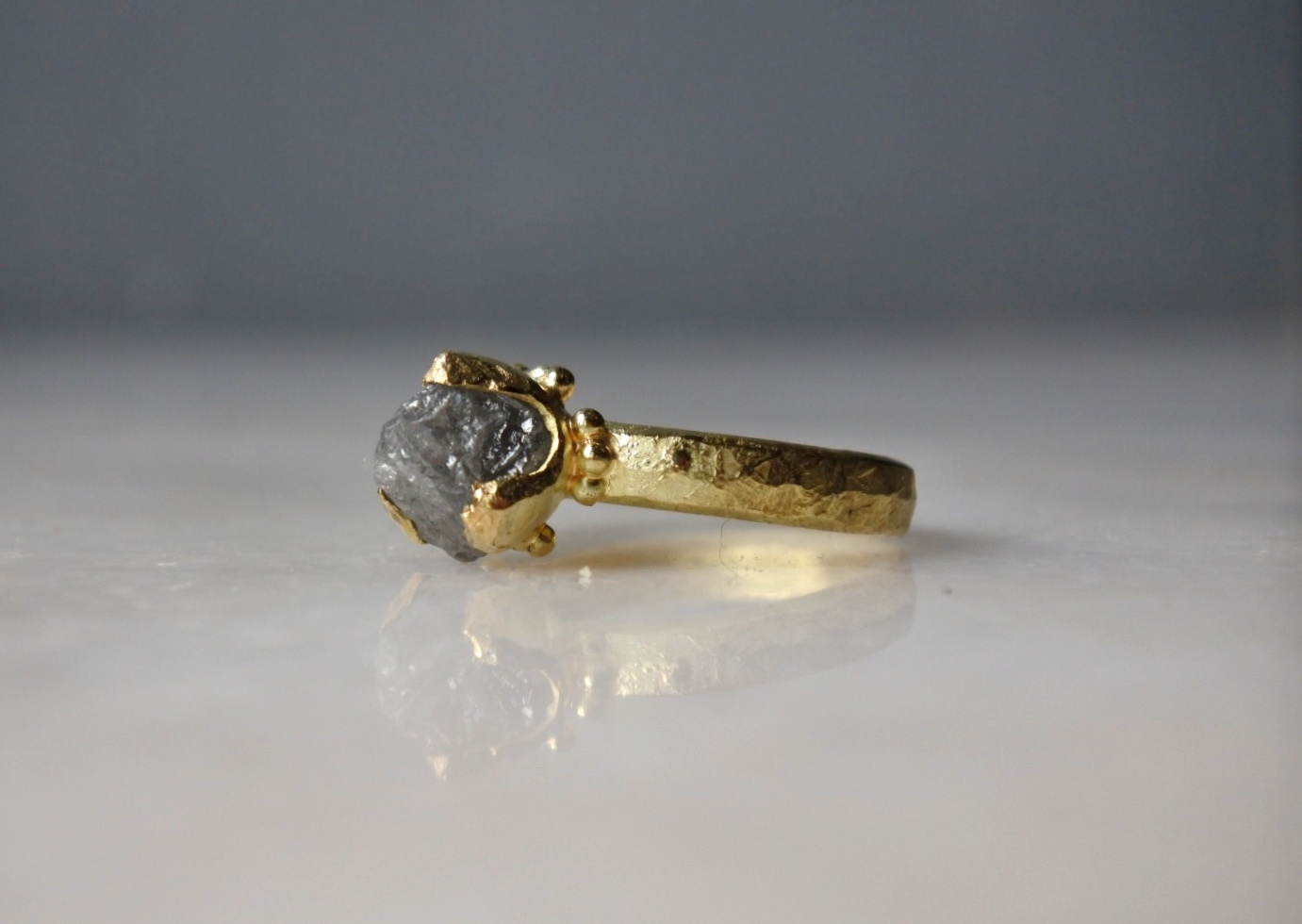 Sugar Cube For Your Tea | Raw Diamond And 18ct