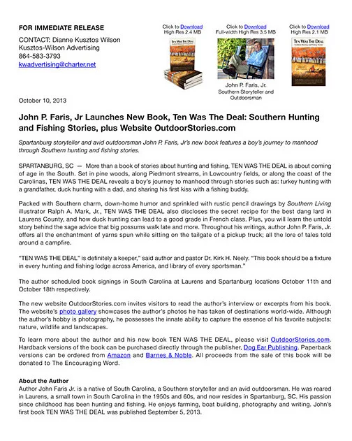 John Faris, Jr., Author