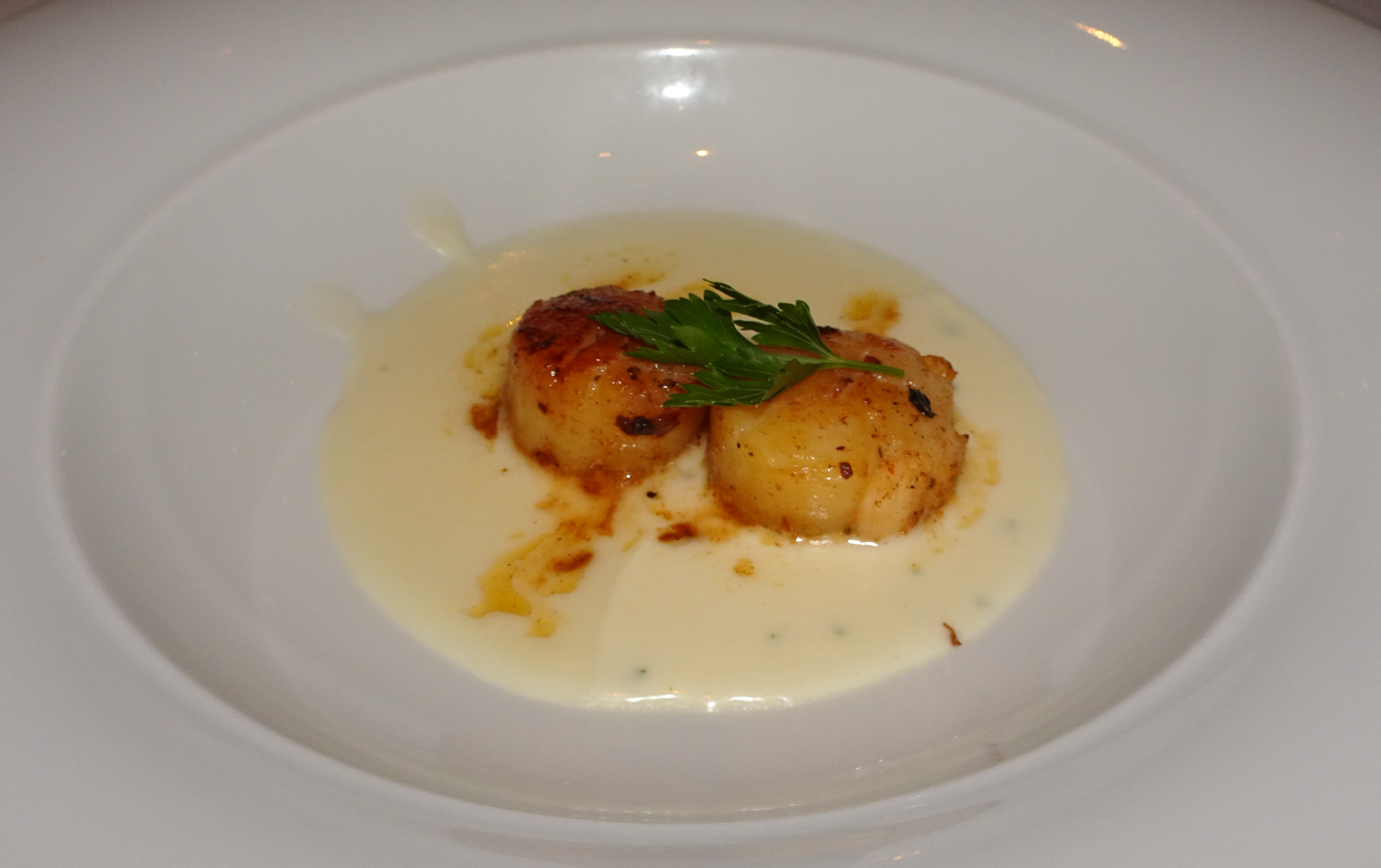 Scallop Appetizer - NCL Gem Photo: Calvin Wood