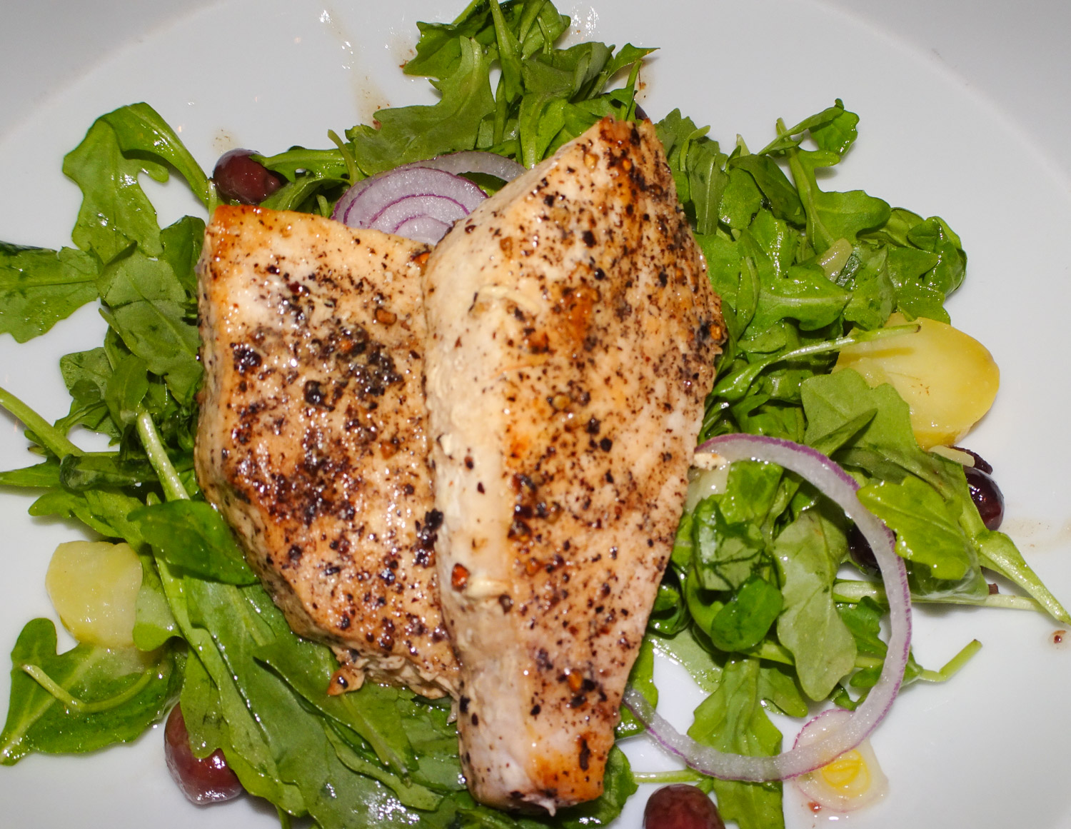 Swordfish Salad -- Main Course for Diner - NCL Gem Photo: Calvin Wood
