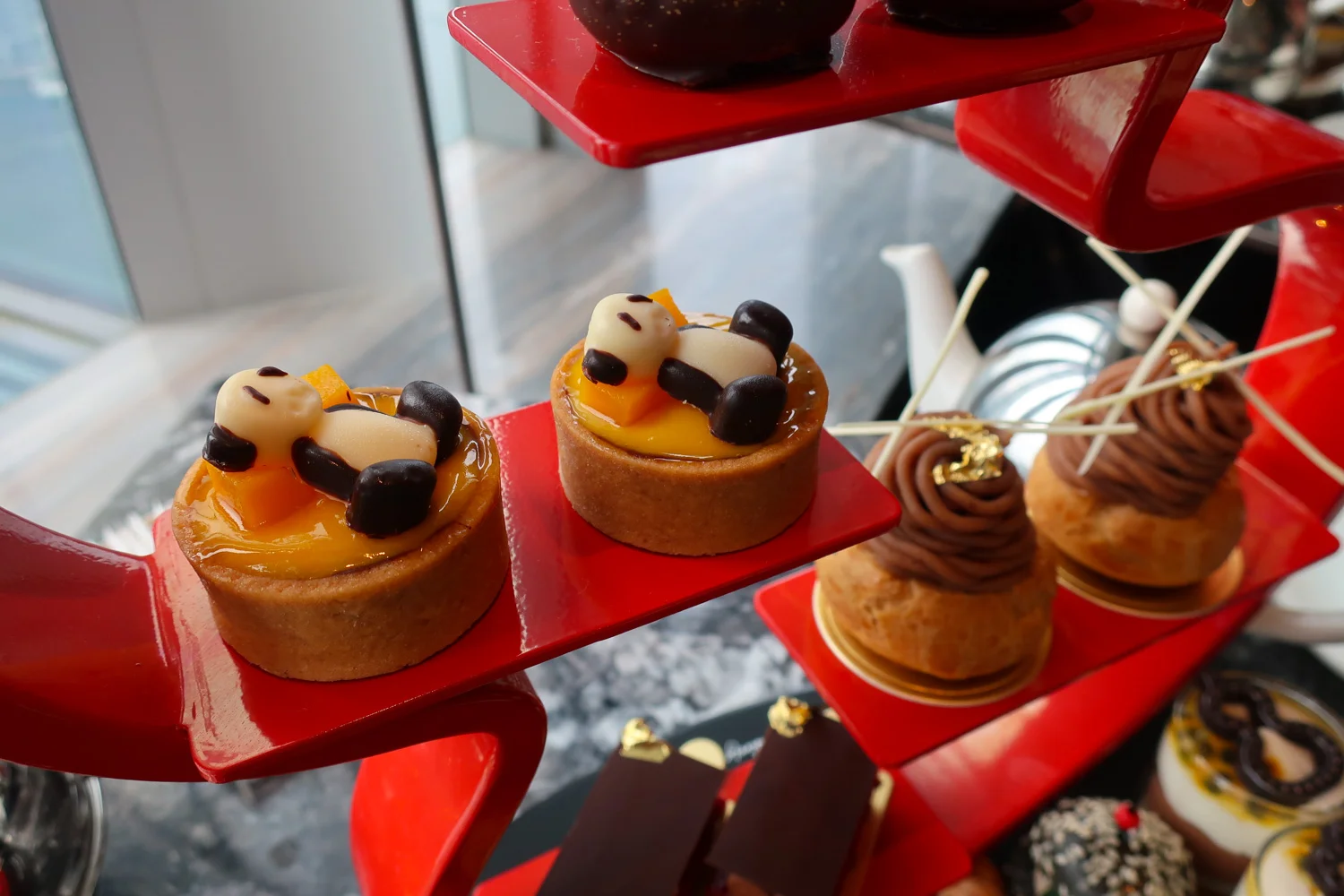 Panda Bear Tarts! High Tea at the Ritz Hong Kong Photo: Calvin Wood