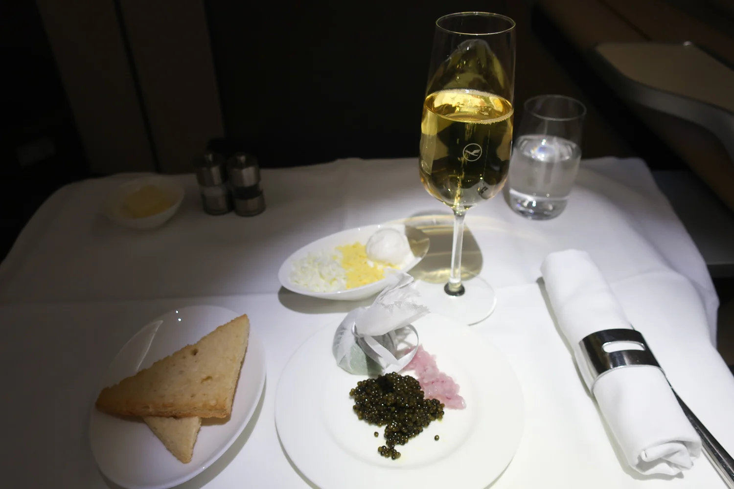 Caviar Service - LH First Class Photo: Calvin Wood