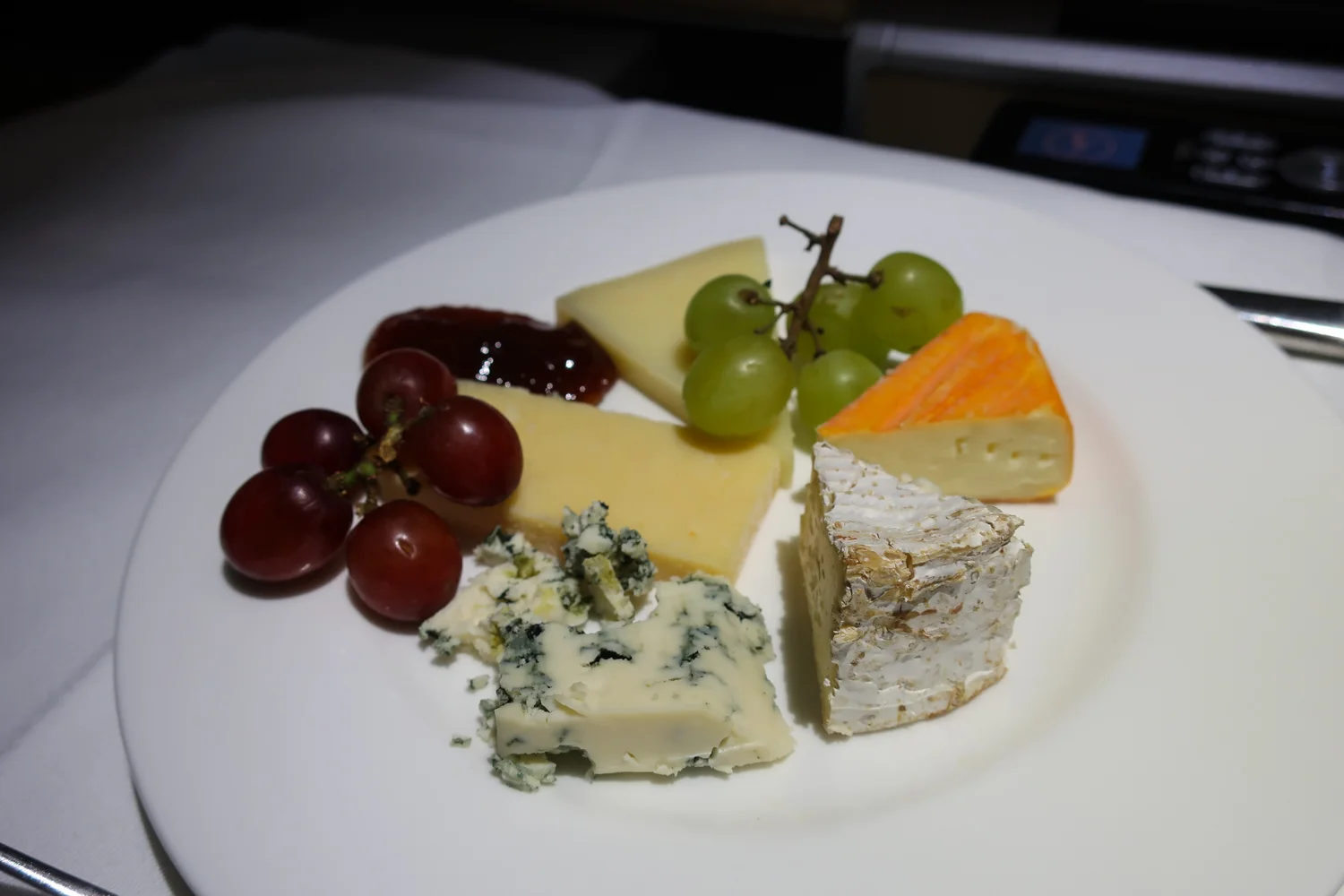 Cheese Plate - Lufthansa First Class Photo: Calvin Wood