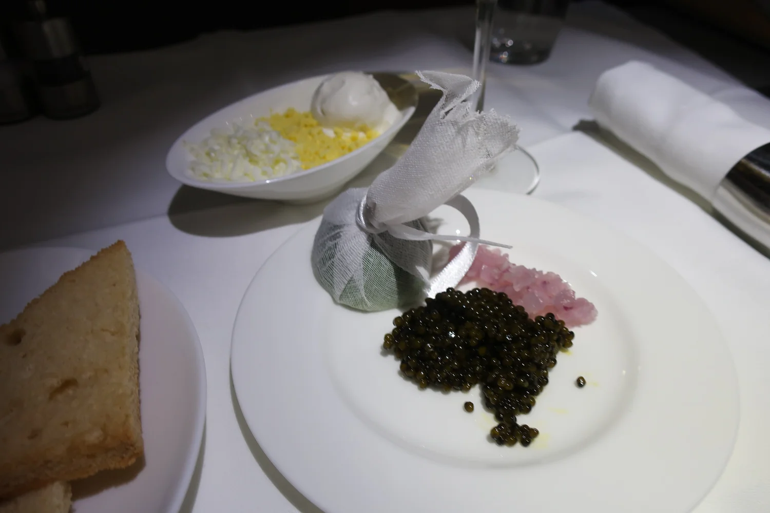 Caviar Close Up! Lufthansa First Class Photo: Calvin Wood